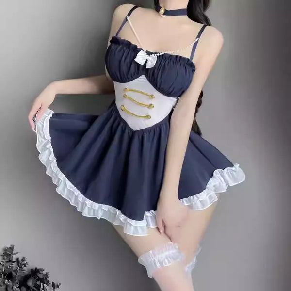 Ocean Blue Princess Puffy Dress